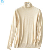 Liny Xin 100% Cashmere Women's Sweater and Pullover Winter Turtleneck Sweater Women Long Sleeve Slim fit knitted Sweater