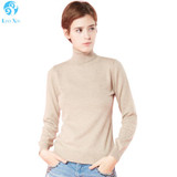 Liny Xin 100% Cashmere Women's Sweater and Pullover Winter Turtleneck Sweater Women Long Sleeve Slim fit knitted Sweater