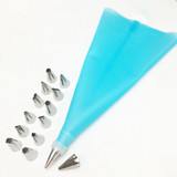 LINSBAYWU16 Pcs/Set Silicone Icing Piping Cream Pastry Bag Stainless Steel Nozzle Pastry Tips Converter DIY Cake Decorating Tool