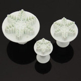 LINSBAYWU 3pcs/lot Snowflake Mould Fondant Cake Decorating Sugar craft Cutter Plunger Mold