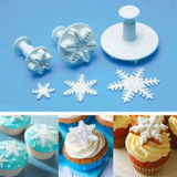 LINSBAYWU 3pcs/lot Snowflake Mould Fondant Cake Decorating Sugar craft Cutter Plunger Mold