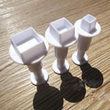 LINSBAYWU 3PCS/lot Square Shape Mold Cutter Fondant Cake Decorating Tool Cookie Sugar Craft