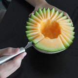 LINSBAYWU 1 pc Double-End Multi Function Fruit Carving Knife Stainless Steel Ice Cream Scoop Spoon Melon Baller home garden