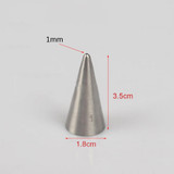 LINSBAYWU #1 1mm Round Decorating Cake Piping Tips Icing Tubes Pastry Nozzles Cupcake Tool