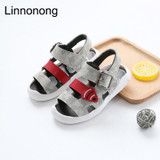 Linnonong New 2017 Children Summer Sandals Kids Fashion Boys Girls Antislip Beach Sandals Little baby Toddler Shoes