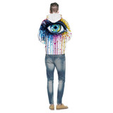 LingFeiEr Paint Fashion Stylish Men/Women Hooded Hoodies 3d Print Paint Eyes Thin Sweatshirts Tracksuits Pullovers