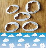 5pcs LIMITOOLS Cloud Fondant Cutter Set - Cake Decorating Tools