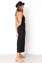 Limitless Jumpsuit: Elegant Halter Neck Design & Wide Legs
