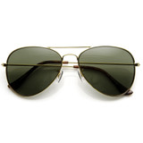 Limited Edition Metal Aviator Sunglasses with Glass Lens 1042