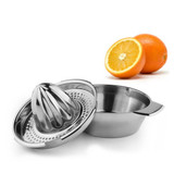 Stainless Steel Manual Lemon Juicer Squeezer with Bowl