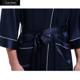 Lilysilk Men's Silk Kimono Robe - Pure Silk Sleepwear & Lounge