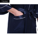 Lilysilk Men's Silk Kimono Robe - Pure Silk Sleepwear & Lounge