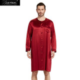 LILYSILK Men's 22 Momme Silk Wedding & Bath Robe - O-Neck