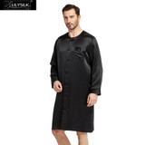 LILYSILK Men's 22 Momme Silk Wedding & Bath Robe - O-Neck