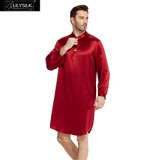 LILYSILK Men's 22 Momme Silk Robe - Luxurious Comfort
