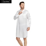LILYSILK Men’s 22 Momme Long Sleeve Silk Kimono Robe