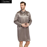 LILYSILK Men’s 22 Momme Long Sleeve Silk Kimono Robe