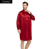 LILYSILK Men’s 22 Momme Long Sleeve Silk Kimono Robe