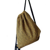 LilyHood Women's Boho Chic Aztec Fabric Drawstring Backpack