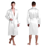 Lilysilk 100% Silk Men's Long Kimono Robe - Luxurious Sleepwear