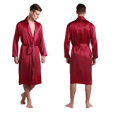 Lilysilk 100% Silk Men's Long Kimono Robe - Luxurious Sleepwear