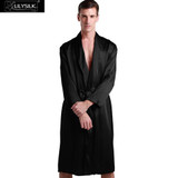 Lilysilk 100% Silk Men's Long Kimono Robe - Luxurious Sleepwear
