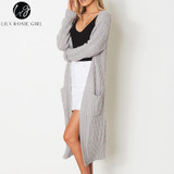Lily Rosie Women's V-Neck Long Cardigan - Stylish Winter Wear