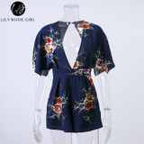 Stylish Boho Floral Print Women’s Playsuit by Lily Rosie Girl