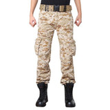 LILL Men's Tactical Pants - Pure Cotton Camouflage Cargo Trousers