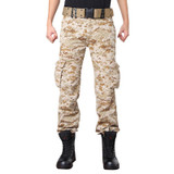 LILL Men's Tactical Pants - Pure Cotton Camouflage Cargo Trousers