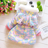 Cute LILIGIRL Baby Girls Hooded Winter Jacket in Floral Design