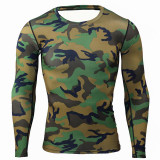 Lightning Men's Camouflage Compression Fitness Top - Long Sleeve