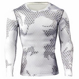 Lightning Men's Camouflage Compression Fitness Top - Long Sleeve