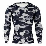 Lightning Men's Camouflage Compression Fitness Top - Long Sleeve