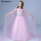 2018 Pink / White Flower Girl Dress for Weddings First Holy Communion Dress For Baby Little Girl Prom Dress Tulle Pageant Gown