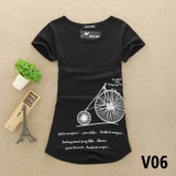 2018 O-neck sexy women shirts T-shirts women tops and tees summer butterfly women tops t shirt