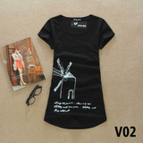 2018 O-neck sexy women shirts T-shirts women tops and tees summer butterfly women tops t shirt