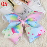 2018 Newest Big bowknot hairpins girl barrettes large colorful cute unicorn bow hair clip Hair Accessories 8 Inch