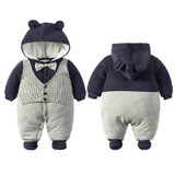 2018 Newborn Rompers Winter cotton Thick Warm Baby boy girl Clothes baby Long Sleeve Hooded Jumpsuit Kids Outwear for 0-24M