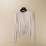 2018 New Women's Cashmere Sweater Wool Round Neck Cardigan Autumn Winter Sweater Cardigan Sweater Coat Women