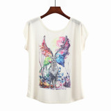 2018 New Unicorn T-shirt For Women Kawaii Fashion Printed Tshirt Female Funny T Shirt Summer Top Tee M-XL