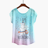 2018 New Unicorn T-shirt For Women Kawaii Fashion Printed Tshirt Female Funny T Shirt Summer Top Tee M-XL