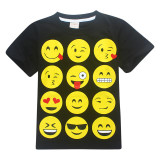 2018 New Trolls children cotton clothes Tops Tees boys girls T-Shirts smiley emoji t shirt moana kid's cartoon printing clothing