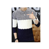2018 New Sweater Men Autumn Hot Sale Top Design Patchwork Cotton Soft Quality Pullover Men Oneck Casual Brand Clothing