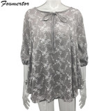 2018 New Summer Women Blouses Plus Size Tunic 5XL 6XL Fashion Shirt Women's Blouse Floral Loose Half Sleeve Top Female Clothing