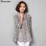 2018 New Summer Women Blouses Plus Size Tunic 5XL 6XL Fashion Shirt Women's Blouse Floral Loose Half Sleeve Top Female Clothing