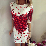 2018 New Summer Dresses Women Cute Casual Half Sleeve Print Cartoon Dress Sexy Party Slim Mini Sheath Pencil Dress Vestidos Robe