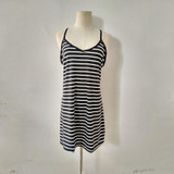 2018 New Summer Dress Women Backless&amp;Sleeveless Striped Dress Summer Vestidos Verano Beach Dress Cool Deep V-Neck Sexy Dresses