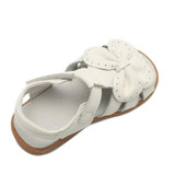 2018 New Summer Children Sandals for Girls Genuine Leather Bowtie Princess Shoes Kids Beach Sandals Baby Toddler Shoes White