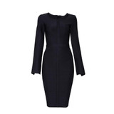 2018 New Summer Bandage Dress Women Celebrity Party White Batwing Sleeve O-Neck Elegant Sexy Night Out Club Dress Women Vestidos